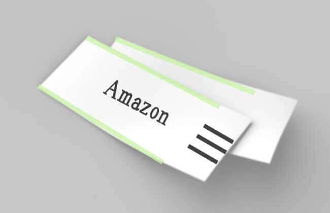 Amazonと書かれたチケット